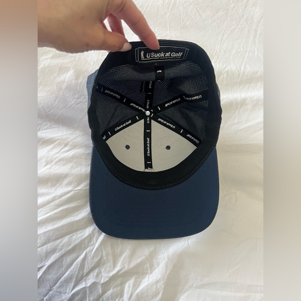 U Suck At Golf | Men’s One Size | 19th Hole Hat Cap Fitted Golf - Picture 5 of 7